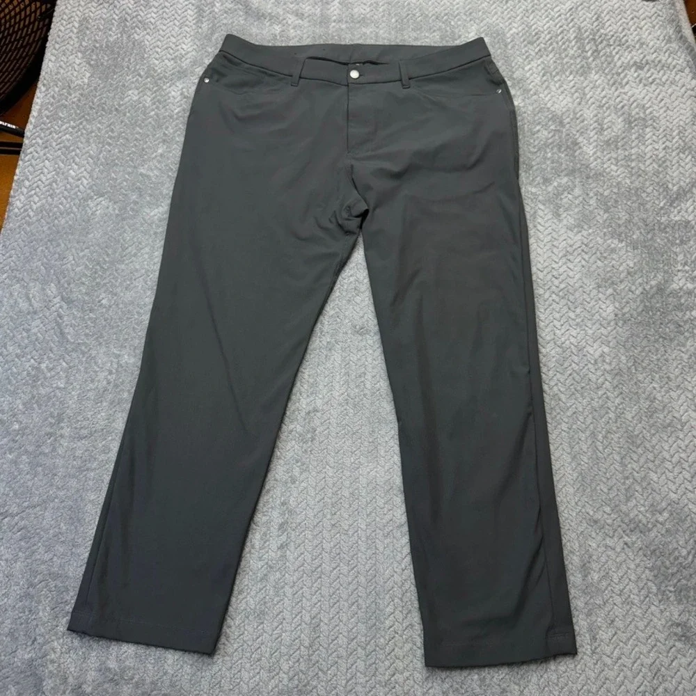 Lululemon Commission Pant‎ Mens 38x29 Grey Warpstreme Classic Fit Chino Trousers